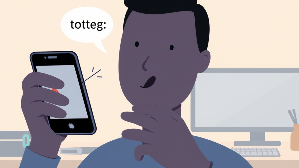 Cartoon of shadowing technique for practicing tote bag pronunciation.
