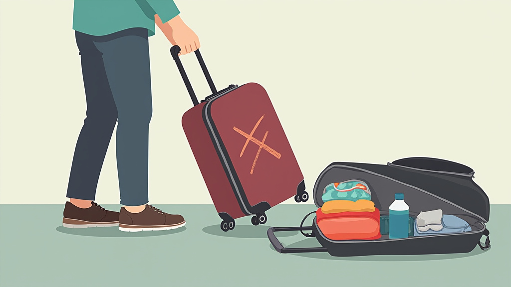 Carry-on luggage too big for a small regional jet's overhead compartment.