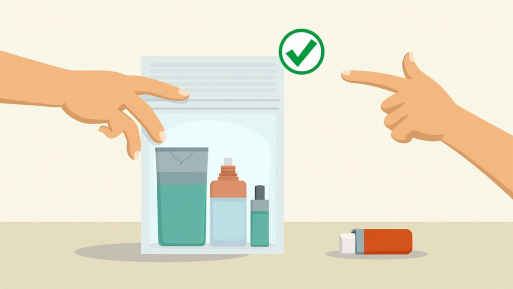 TSA PreCheck liquids bag with gel deodorant versus solid stick for carry-on packing.