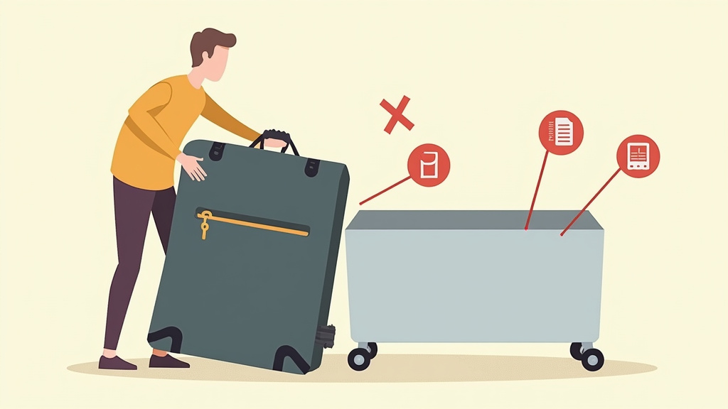Oversized book bag not fitting in airline carry-on size checker