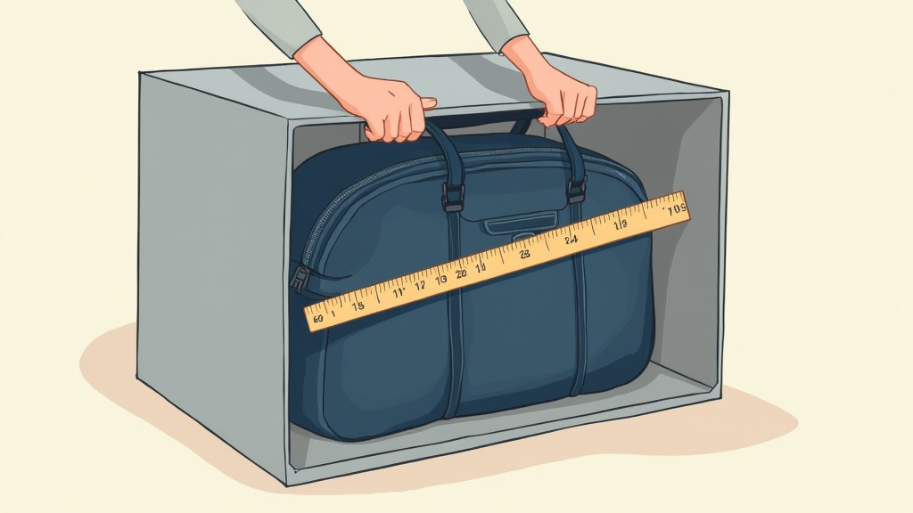 Overstuffed duffel bag failing to fit in airline carry-on sizer