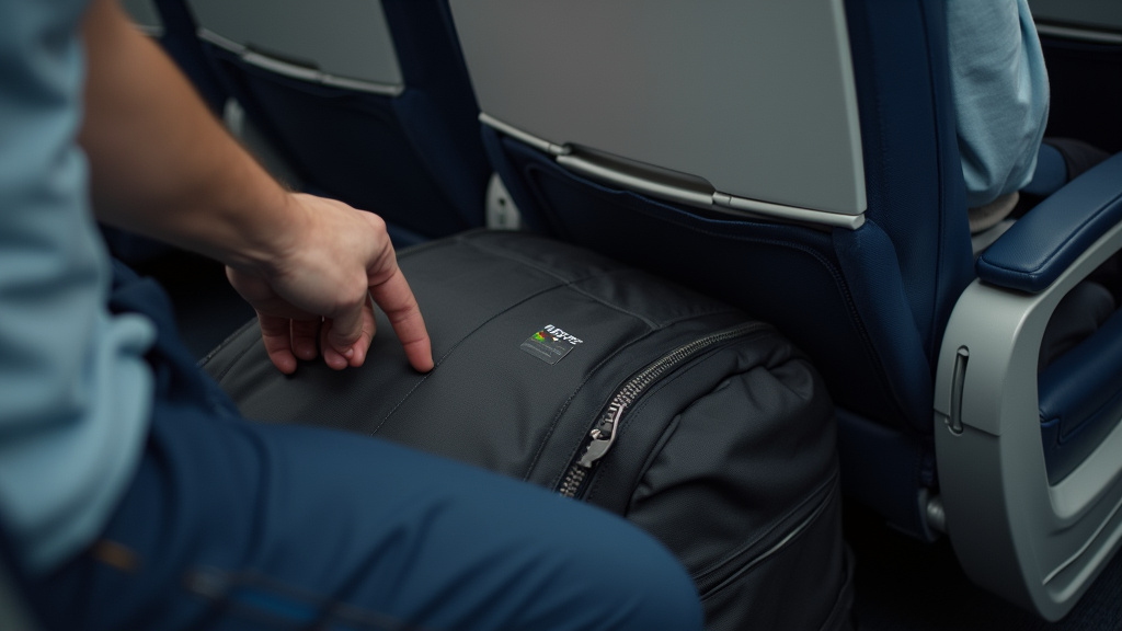 25 liter backpack fitting under an airplane seat as a personal item