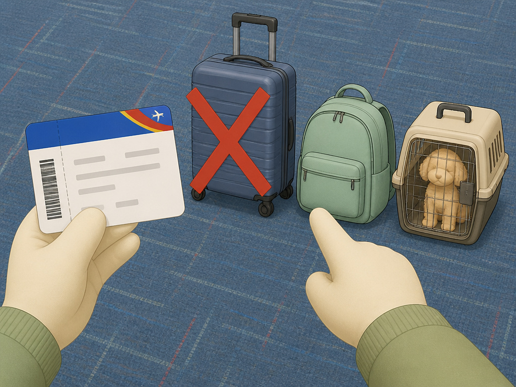 Southwest Airlines pet carrier rule as a carry-on or personal item choice