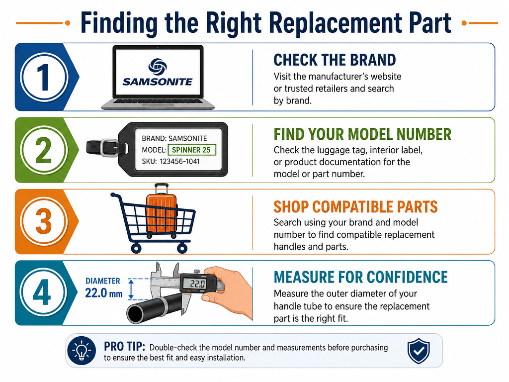 Four reliable methods for sourcing a replacement luggage handle part